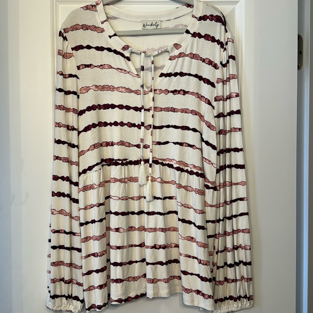 Wonderly long-sleeved pullover tunic in EUC. Worn once. Soft and stretchy!